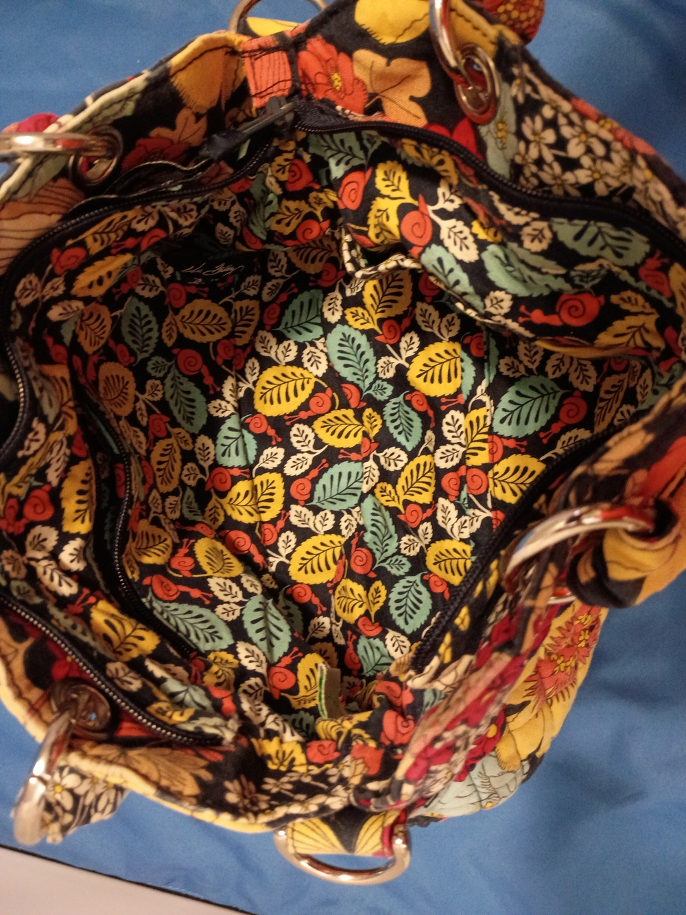 Vera Bradley Quilted Eloised Retired Floral Hand Bag - Picture 3 of 5